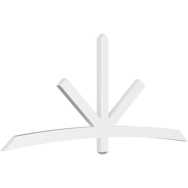 Ekena Millwork Alberta Architectural Grade PVC Gable Bracket, 96"W x 40"H x 2"D x 4"F, 10/12 Pitch GBP096X40X0204ALB00 - main